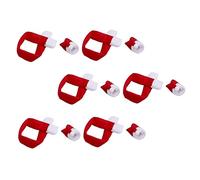 Cabilock 18 Juegos Tapa De Decoración De Botella De Vino Tapón De Botella De Vino Alcohol Tapón De Vacío Canalón Verter Whisky Tapones Decantador De Vino Botellas Rojo Tela No Tejida