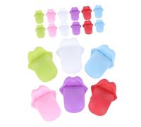 Cabilock 18piezas Dijes para Copas De Vino Marcadores De Silicona Reusables Forma De Lengua Fiestas