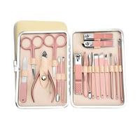Cabilock 18piezas Herramientas para Manicura de Uñas Cortaúñas de Set de Uñas para Corte y Cuidado de Manos Casa o Salón Color Aleatorio