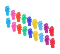 Cabilock 18piezas Marcadores de Copa de Vino de Silicona con Ventosa Diseño de Zapatilla y Flauta para Fiestas Bares y Restaurantes Identificador de Copas de Vino