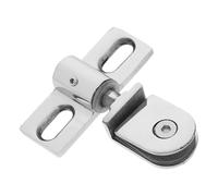 Cabilock 1juego Bisagra Pivotante para Puerta de Ducha de Vidrio Acero Inoxidable Grueso Apertura Doble con Abrazadera Metálica para Cierre Hermético y Durabilidad Reforzada