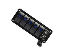 Cabilock 1Pieza Panel de Interruptores Gang con Cargador USB Doble y Display de Voltaje Motocicletas y Remolques Diseño y Protección contra Sobrecarga