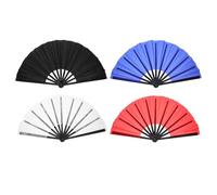 Cabilock 2 abanicos plegables de kung fu para hombres y mujeres, abanicos de tela de mano para festivales, representaciones teatrales, juegos de rol, accesorios de danza tradicional china, color