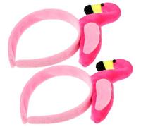 Cabilock 2 Diademas de Flamenco Creativas, Tocado para Fiesta Hawaiana, Diadema de Tela y Plástico, Accesorio Cabello, 2 Piezas