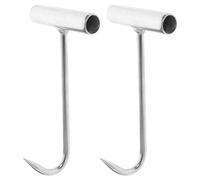 Cabilock 2 Ganchos De Carnicero Reutilizables Para Carne Y Jamón Gancho De Cocina De Metal 7.48 X 3.74 X 0.78 Pulgadas Para Carnicería Barbacoa Restaurante Y Procesamiento De Carne