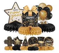 Cabilock 2 Juegos 2023 Año del Conejo Decoración Centro De Mesa De Nido De Abeja Bolas De Navidad Bolas De Panal Decoraciones De Cumpleaños del Arco Iris Año Decoración Papel Black
