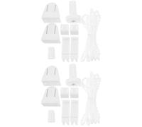 Cabilock 2 Juegos Accesorios para Cortinas Enrollables con Cadenas de Perlas Ajustables y Ganchos Kit de Reparación para Estores y Cortinas para Sustitución Roller Shutter