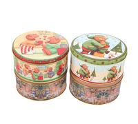 Cabilock 2 Juegos Caja De Dulces De Navidad Embalaje De Galletas Navidad Colgando Santa Decoracion Neto Navideños En Cajas De Hierro Cajas De Hierro Para Navideños 4 Uds * 2