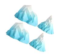 Cabilock 2 Juegos Decoración Acuario Iceberg Plástico Montaña Pequeña Adorno Pecera Compacto Resistente