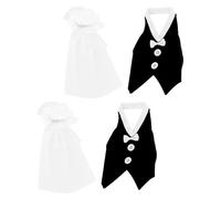 Cabilock 2 Juegos Fundas Decorativas para Botellas de Vino Novia y Novio Cubiertas Elegantes de Vestido y Esmoquin para Celebraciones de Boda y Fiestas de Compromiso