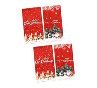 Cabilock 2 Juegos Juego De Botellas Navideñas Suministros para Fiestas Navideñas Portavasos De Vino Fundas para Botellas Decoraciones Navideñas Funda Decorativa para Botellas De 4 Uds * 2