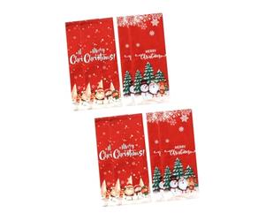 Cabilock 2 Juegos Juego De Botellas Navideñas Suministros para Fiestas Navideñas Portavasos De Vino Fundas para Botellas Decoraciones Navideñas Funda Decorativa para Botellas De 4 Uds * 2