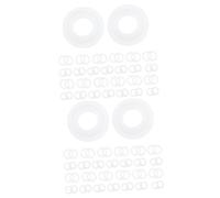 Cabilock 2 Juegos Junta de silicona largo arandela de sello de válvula de descarga neopreno lavadora de sellado lavadoras para fontanería arandelas de sellado gel de sílice blanco