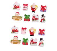 Cabilock 2 Juegos Micropaisajes Navideños Adornos para Árboles De Navidad Bolas De Navidad Árboles De Navidad En Miniatura para Manualidades Bolas De Navidad Decoración Navideña 8 Uds * 2