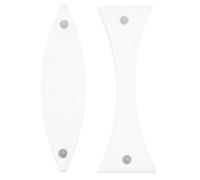 Cabilock 2 lentes ópticas de prisma de luz acrílica, cóncavas y convexas, para demostración de física, equipo para enseñanza de física, laboratorio, reflexión científica.