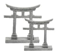 Cabilock 2 linternas de Piedra japonesas, Mini Estatua de Pagoda, decoración asiática, Escultura de jardín, bonsái, cenador, decoración en Miniatura, Adorno para Acuario, jardín de Hadas, Paisaje,