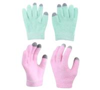 Cabilock 2 Pares Guantes Táctiles Hidratantes de Hilo Plume para Cuidado de Manos Secas y Agrietadas, Protección Prolongada y Portátiles para Uso Diario