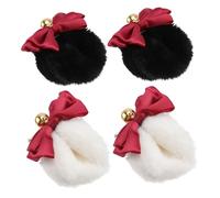 Cabilock 2 Pares Pinzas Lazo Forma de Orejas de Oso para Niñas de Accesorios Adorables para Cosplay y Uso Diario