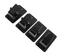 Cabilock 2 Pares Soportes Adhesivos para Barra de Ducha sin Taladro Clips de Retención para Barra de Cortina Soportes para Toallas y Secado de Ropa Armarios Fácil Instalación sin Daños