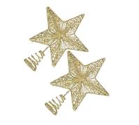 Cabilock 2 Piezas Adorno De Estrella De Navidad Colgante De Árbol De Navidad Topper del Árbol Navideño Estrella Golden