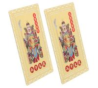 Cabilock 2 Piezas Amuletos Chinos Tai Sui Año Caballo Tarjetas Protección Feng Shui Suerte Prosperidad Hogar Oficina Decoración
