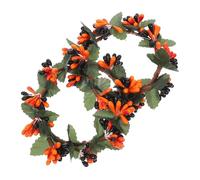 Cabilock 2 Piezas Anillo Decorativo de Velas de Simulación para Centros de Mesa Material de Hierro y Papel Adecuado para Cocinas y Decoración de Halloween