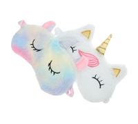 Cabilock 2 piezas Antifaz para Dormir Unicornio y Acolchado de Ojos para Mujer Nocturna Ligera para Viajes y Descanso Casa