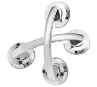 Cabilock 2 Piezas Asidero Ventosa Plata de Plástico para Baño sin Perforar