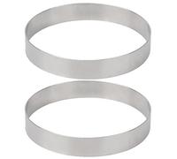 Cabilock 2 Piezas Aspersor De Pizza Anillo De Tarta Anillos De Tarta Para Hornear Plantillas De Galletas Arepas Colombianas Anillos De Salsa Para Pizza Metal Acero Inoxidable Molde De Torta