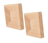 Cabilock 2 Piezas Bandejas de Madera Japonesas con Diseño Ondulado Platos para Frutas y Snacks Bandejas Decorativas para Té y Charcutería Cocina
