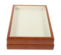 Cabilock 2 Piezas Bandejas de Madera Vintage para Joyería Organizadores Planos Apilables para Anillos Pulseras y Collares Soporte Elegante para Exhibición Casa o Tienda