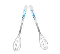 Cabilock 2 Piezas Batidor de Huevos Inoxidable de Mini Batidor Manual para y Herramienta de Cocina y de Limpiar