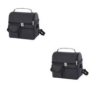 Cabilock 2 Piezas Bolsa De Comida Aislada Bolsa De Hielo De Leche Bolsa De Comida Portátil Bolsa De Hielo De Doble Capa Portador De Platos Aislado Bolsa Bento Aislamiento