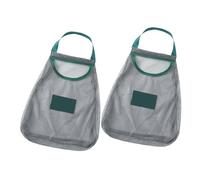 Cabilock 2 Piezas Bolsa Malla Colgante Verde para Verduras y Frutas Ventilada y Transpirable para Cebolla Ajo Jengibre y Almacenamiento Fresco Cocina