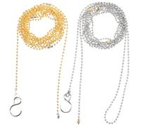 Cabilock 2 Piezas Cadena de Medición para Redes de Voleibol, Acero Inoxidable, Superficie Brillante, Herramienta Portátil para Árbitros, Equipo Preciso para Medir Altura de Red en