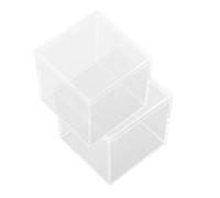 Cabilock 2 Piezas Caja Transparente para Cubos de Rompecabezas Unidades Pequeña y Multiusos Vitrina Expositora Protectora para Colecciones y Objetos Pequeños Diseño Moderno para Mostrador