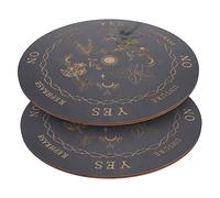 Cabilock 2 Piezas Cartas De Tarot De Madera Adorno De Tablero De Adivinación Decoración De Tablero De Péndulo Tablero De Mensajes De Adivinación Tablero De Adivinación Decorativo Black