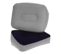 Cabilock 2 Piezas Cojines Inflables para Reposapiés de Viaje de PVC con Flocking Almohadas Portátiles para Descanso de Pies y Mejora Circulación Soporte Práctico para Hombres y Mujeres