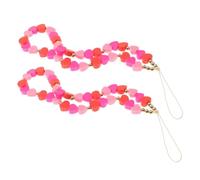 Cabilock 2 piezas Correa de Muñeca para Móvil con Abalorios Forma de Corazón de Colgante Único para Teléfono Accesorio Anti-pérdida para Llevar Seguro y Decorar Dispositivos Electrónicos