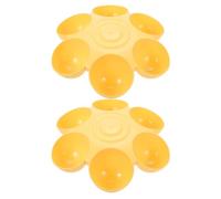 Cabilock 2 Piezas Cuenco para Gatos de Seis Divisiones, Multifunción, | Tazón de Agua y Comida para Gatos y Perros, Diseño Floral de Seis Compartimentos, Uso Diario