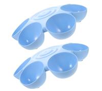 Cabilock 2 Piezas Cuenco para Perros y Gatos Forma de Flor, 6 Divisiones | Plástico, Superficie Lisa y Limpieza Fácil, Uso Cómodo para Mascotas, Diseño para Comida y Agua