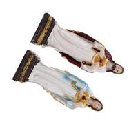 Cabilock 2 Piezas Decoración de la Estatua Religiosa estatuilla de la Madre Virgen Escultura Sagrada Escultura de la Madre Virgen estatuilla de la de religioso Resina