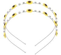 Cabilock 2 Piezas Diadema de Girasol para Mujer y Niña, Ligera y Cómoda, Acero Inoxidable, Estilo Clásico y Elegante para Fiestas y Mascaradas