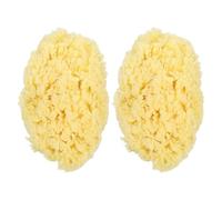 Cabilock 2 Piezas Esponja de Baño Natural de Panal Caqui para Adultos, Esponja Exfoliante Corporal Antibacteriana que Produce Espuma y Es Libre de Estática