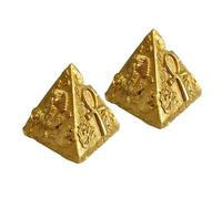 Cabilock 2 Piezas Figuras Egipcias de Resina Modelo Pirámide Antigua Vintage Decoración de Escritorio Resistente y Detallada Réplica Histórica Multifuncional para Educación y Ornamentación