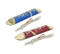 Cabilock 2 Piezas Mezuzah Metálica con Pergamino Artístico para Puerta Decoración Religiosa Judía Regalo Tradicional para Hogar Fácil Instalación Diseño Elegante