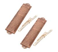 Cabilock 2 Piezas Mezuzah Metálica para Puerta Diseño Elegante con Pergaminos Hebreos Bendición Inglés y Hebreo Decoración Hogar Judío Regalo Tradicional Unidades