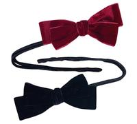 Cabilock 2 piezas Modelador de Moños con Lazo para Cabello Herramienta para Hacer Tocados Elegantes Cabello Fino y Grueso Accesorios de Peinado Vintage Negro y Burdeos