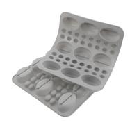 Cabilock 2 Piezas Molde de Silicona Reutilizable para Chocolate Forma de Grano de Café, Resistente al Calor, Adecuado para Postres en Cafeterías y Elaboración de Dulces Creativos