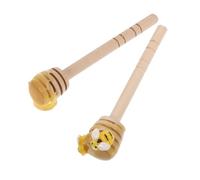 Cabilock 2 Piezas Palitos de Miel de Madera Mini Cucharas para Dispensar y Agitar Miel Jarabe y Café Diseño Fácil de Limpiar para Mejorar y Consistencia